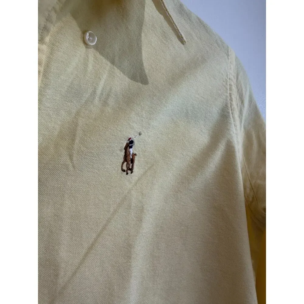 Ralph Lauren teen Size 2-(12-14)- slim fit yellow cotton Shirt, women Sz- 2-4